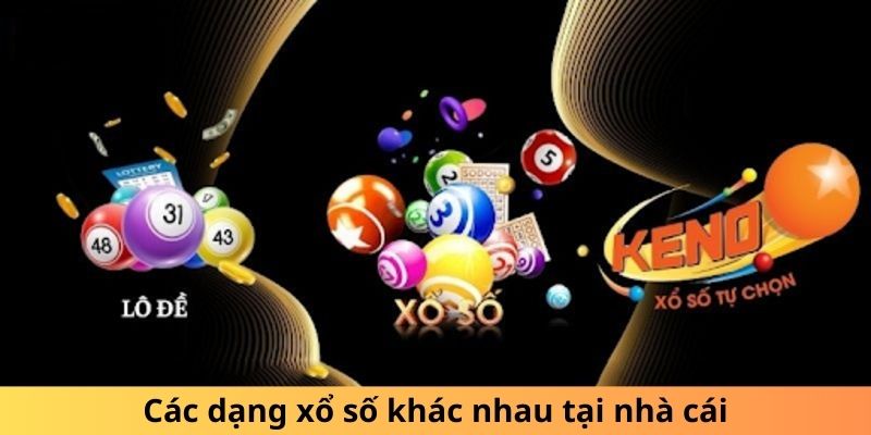 Các dạng xổ số khác nhau tại nhà cái